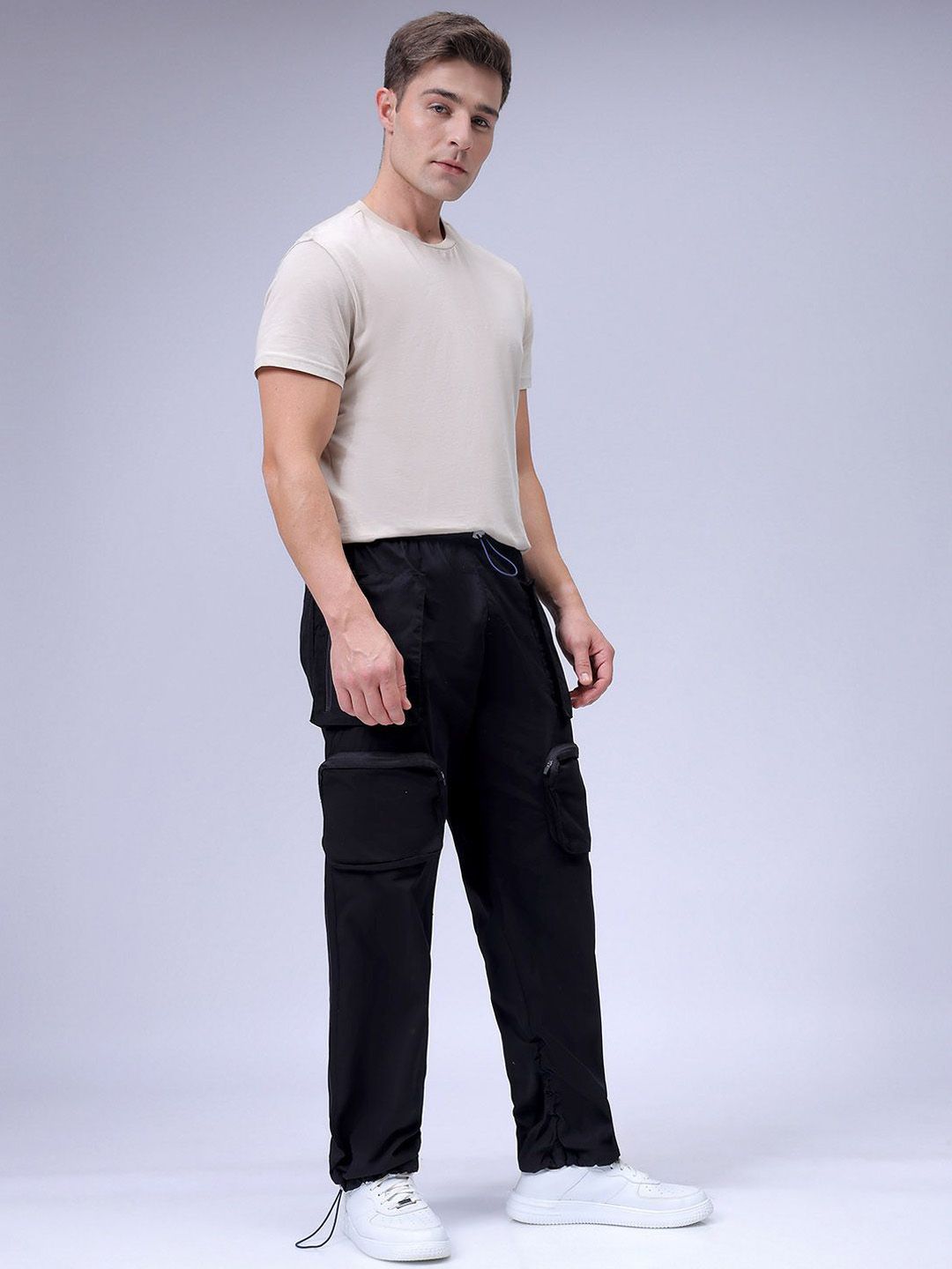 The Indian Garage Co Men Relaxed Fit Mid-Rise Cotton Joggers