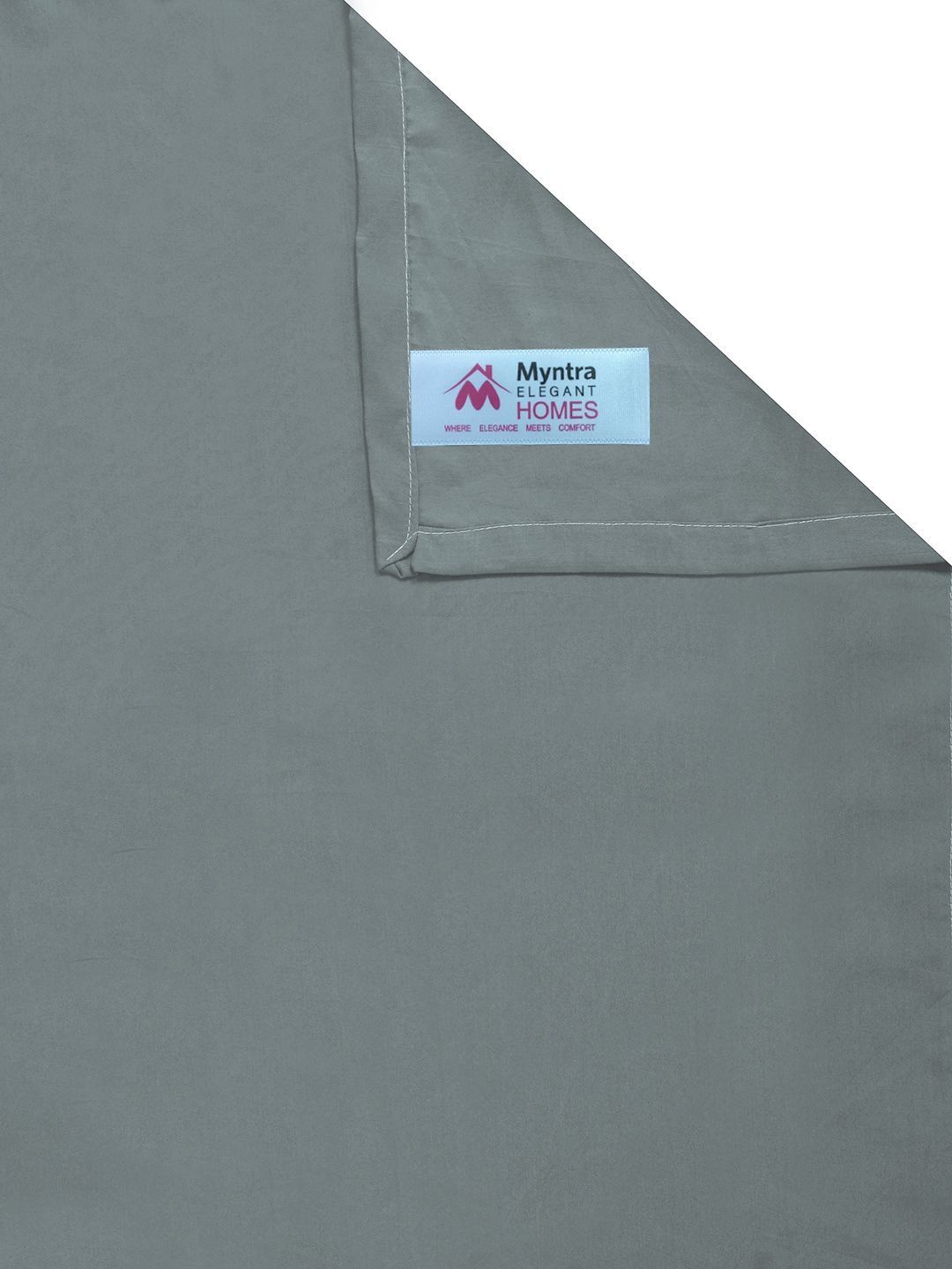 Myntra Elegant Homes Grey 300 TC King Double Bedsheet dengan 2 Sarung Bantal
