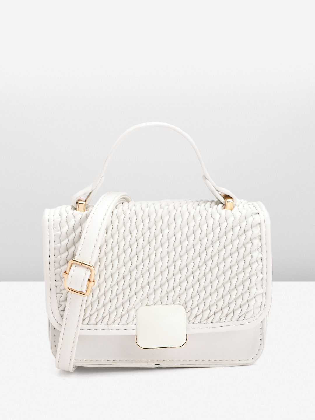 DressBerry Textured Structured Satchel