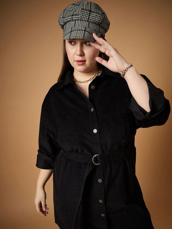 SASSAFRAS Curve Shirt Dress