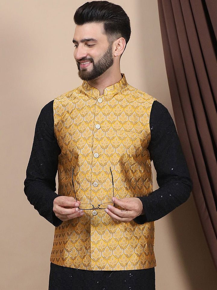 Anouk Black Geometric Embroidered Sequinned Pure Cotton Straight Kurta with Churidar