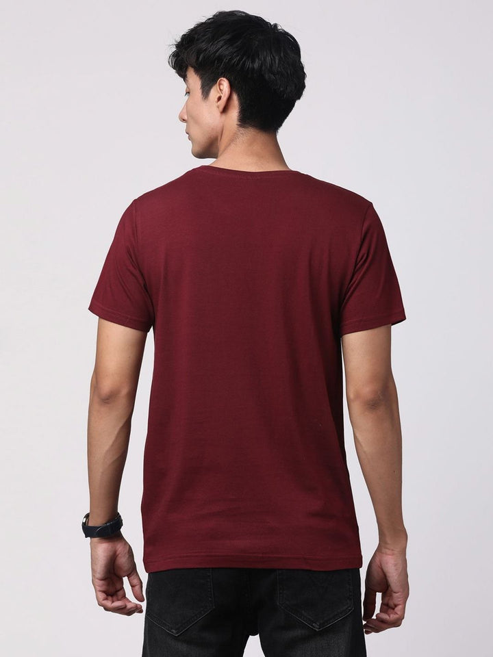 ADRO Men Typography Printed Pure Cotton Pure Round Neck T-shirt