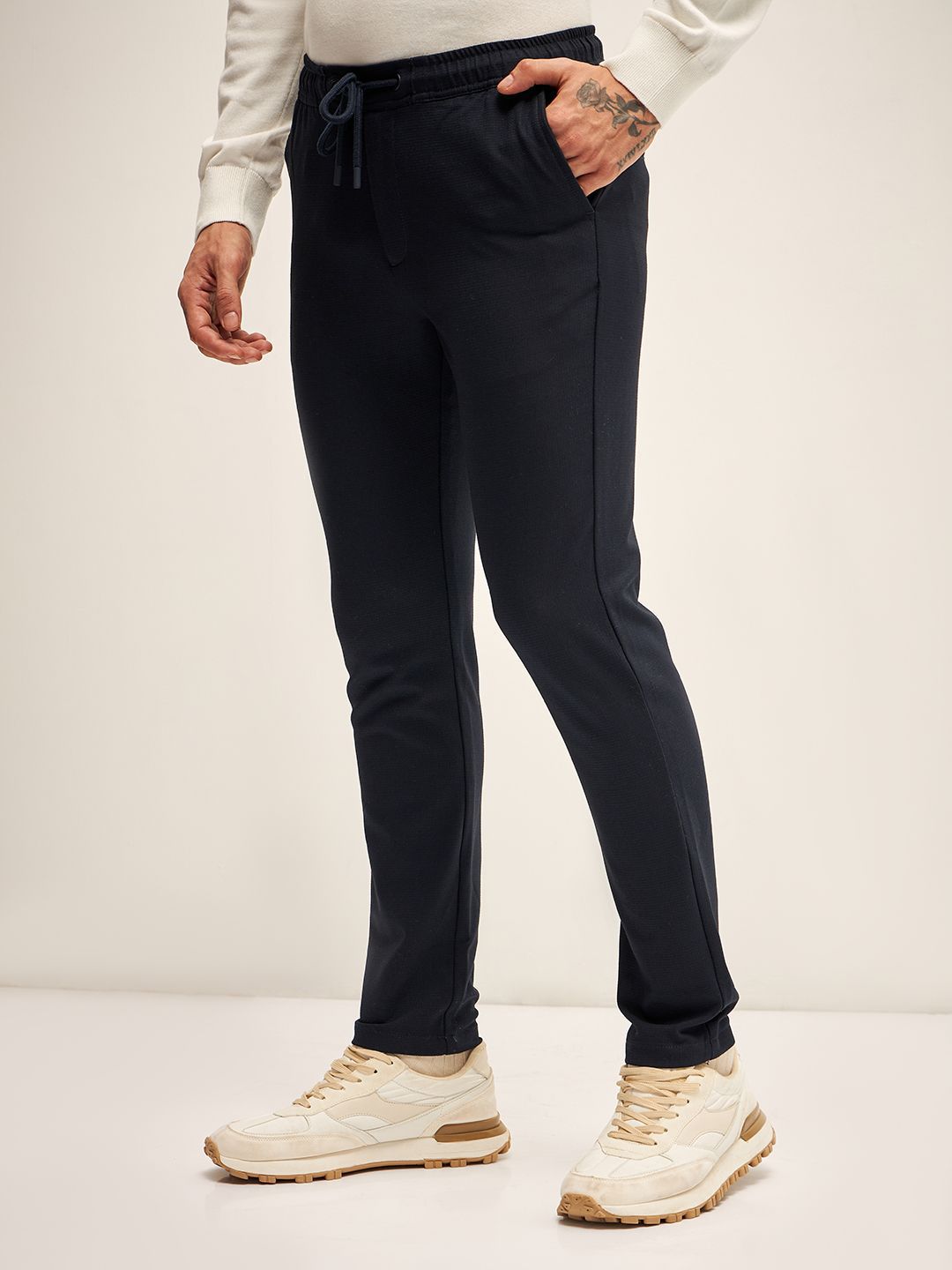 THE BEAR HOUSE Men Slim Fit Joggers Trousers