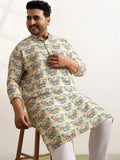 SOJANYA PLUS Men Floral Printed Regular Pure Cotton Kurta with Pyjamas
