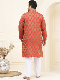 SOJANYA PLUS Plus Size Ethnic Motifs Embroidered Thread Work Kurta with Pyjama