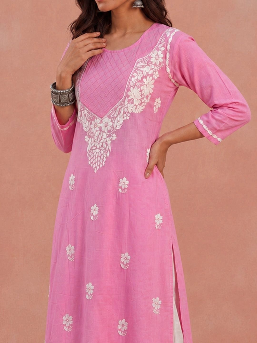 House of Chikankari Women Ethnic Motifs Embroidered Chikankari Kurta