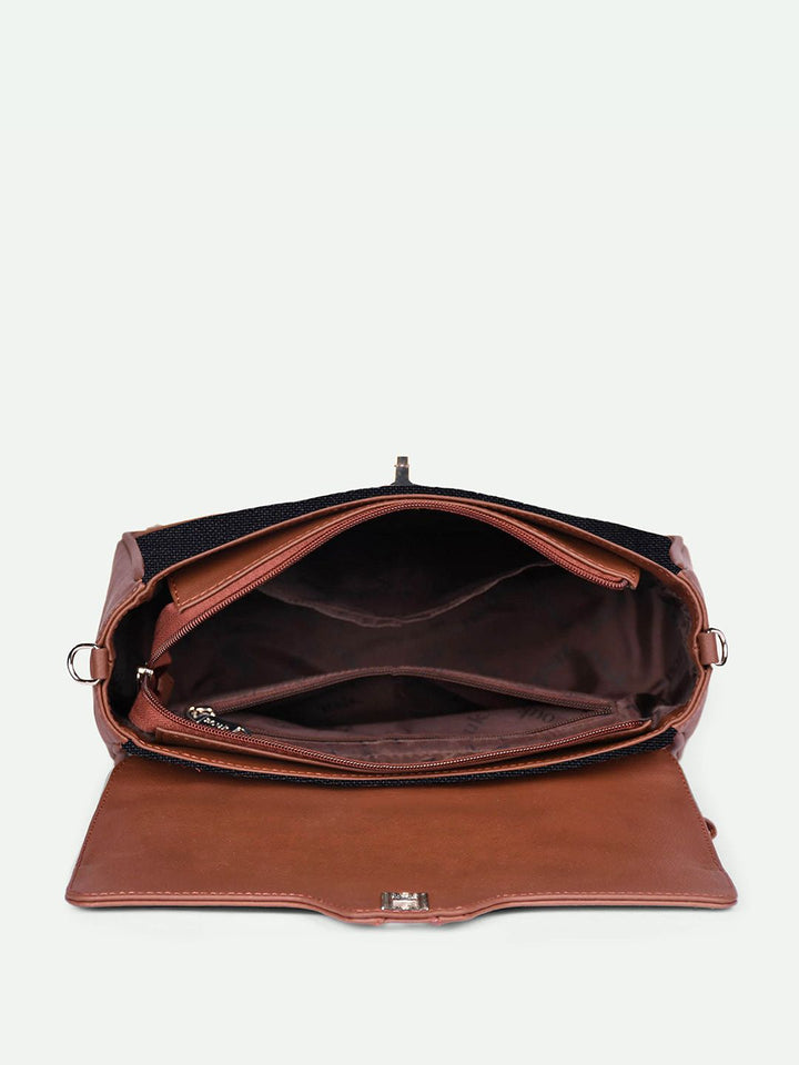 ZOUK Printed Structured Satchel