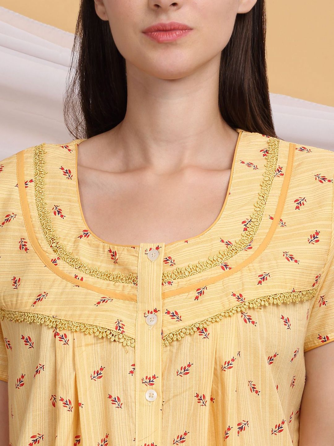 Sweet Dreams Printed Pure Cotton Maxi Nightdress