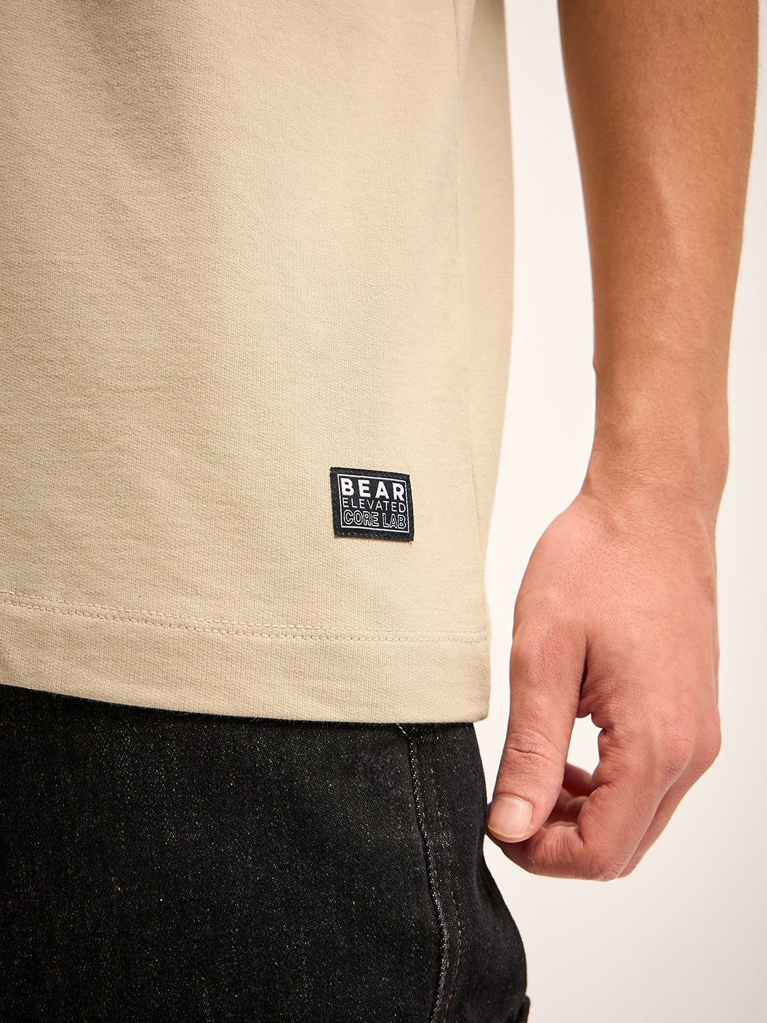 THE BEAR HOUSE Men Typography Printed Round Neck Cotton Oversized T-shirt