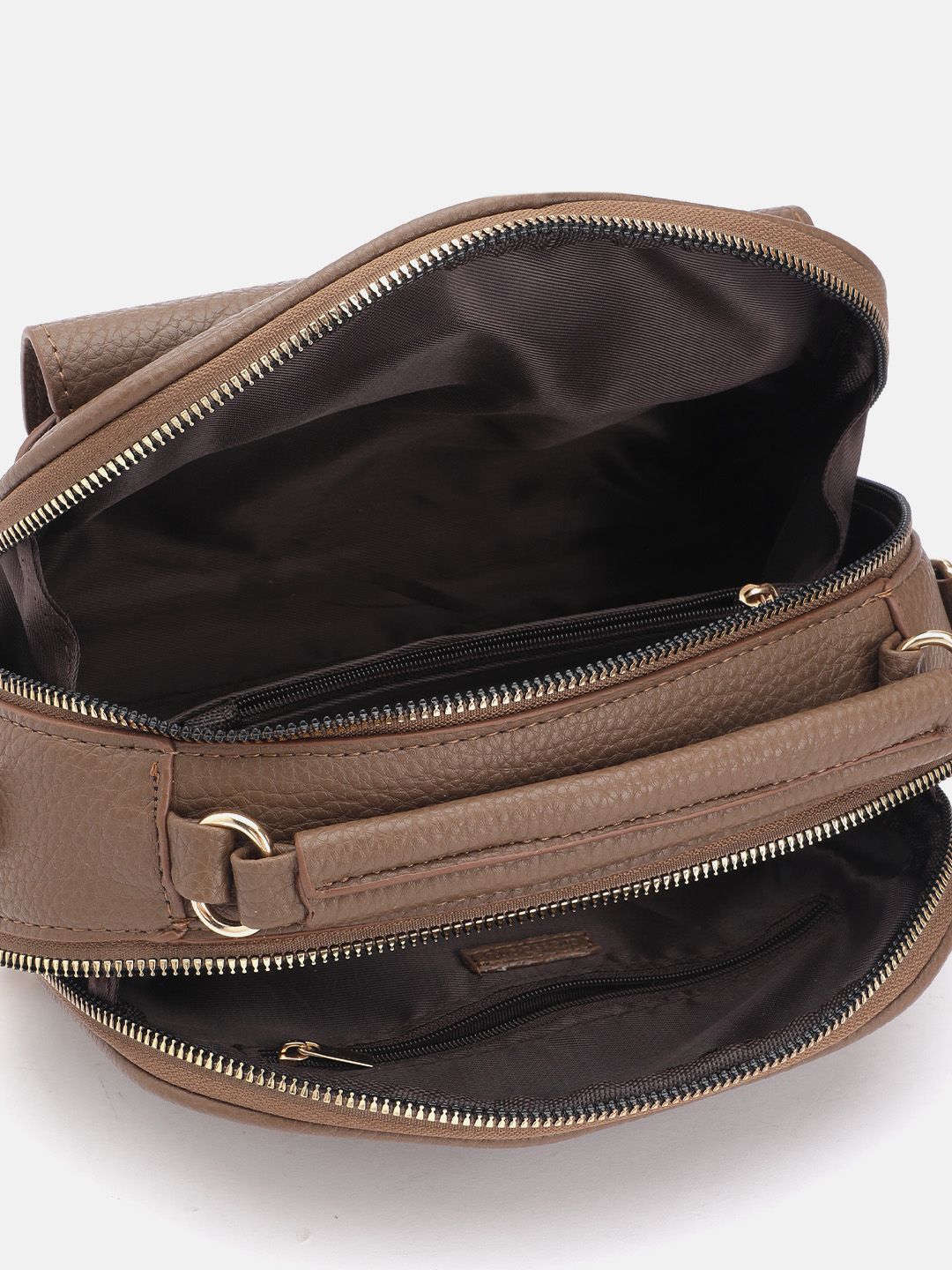 DressBerry Textured Structured Handheld Bag with Detachable Sling Strap