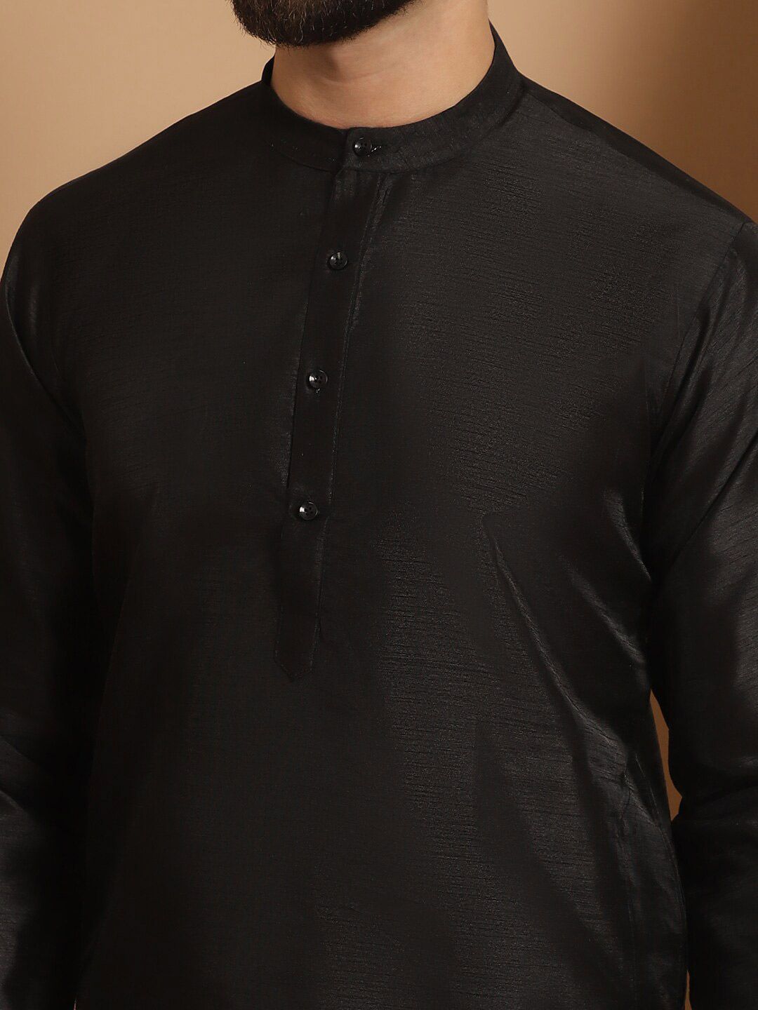 Anouk Mandarin Collar Straight Kurta with Churidar