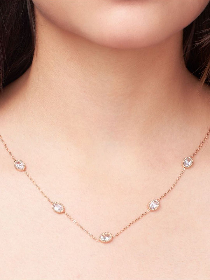Kalung Stone Steel Stainless Stone
