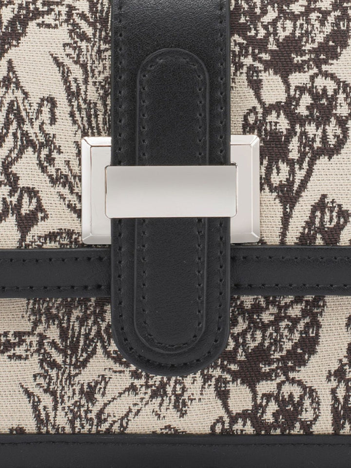 Lino Perros Floral-Infused Printed Structured Satchel