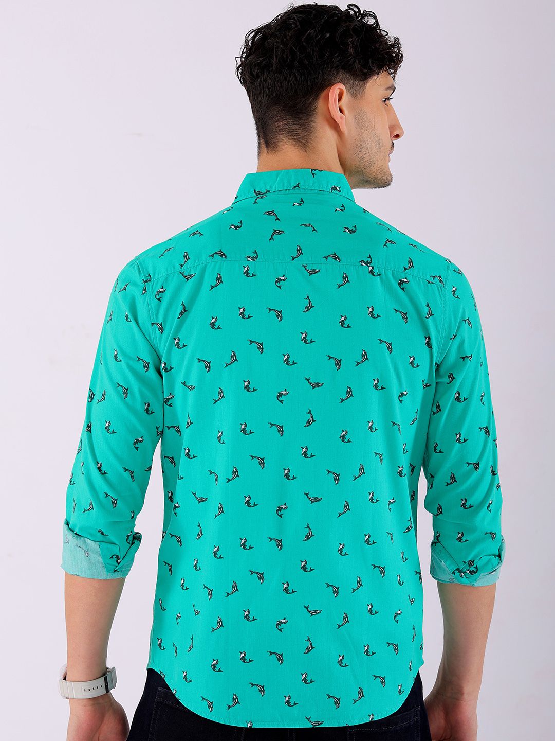The Indian Garage Co Men Slim Fit Opaque Printed Casual Shirt