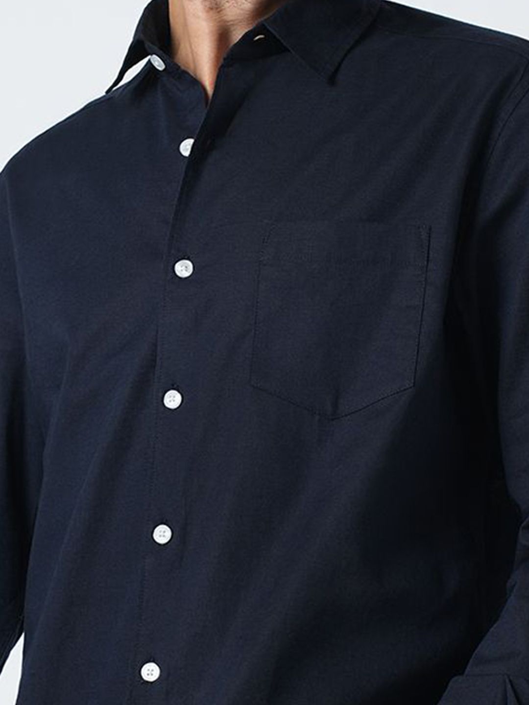 VASTRADO Men Classic Fit Solid Spread Collar Cotton Casual Shirt