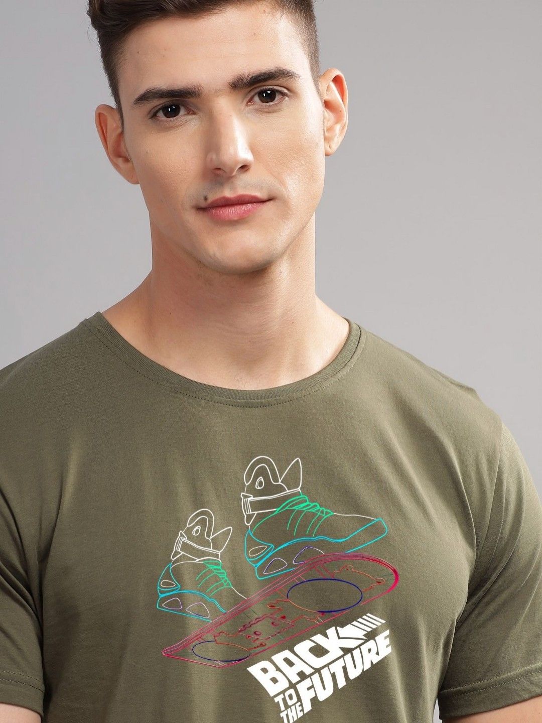 ADRO Men Typography Printed Applique T-shirt