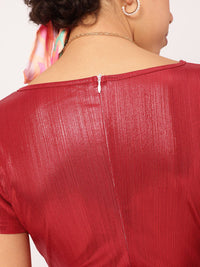 DressBerry Gleam Team Sheen Faux Wrap Mini Dress