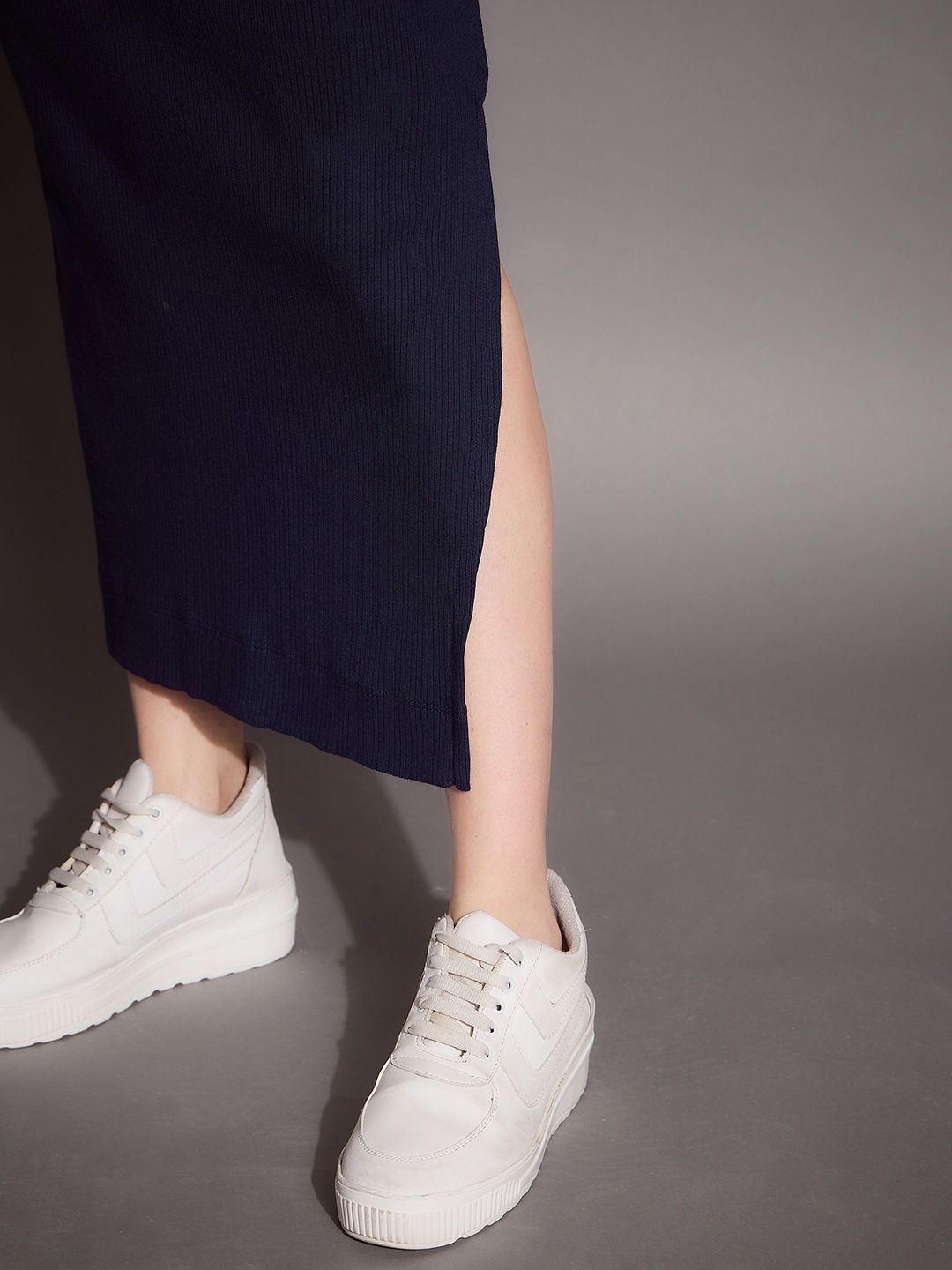 SASSAFRAS BASICS Rib Pencil Midi Skirt