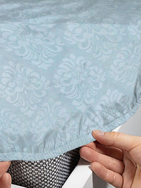 KLOTTHE Sky Blue Timbul Dilengkapi 300 TC Cadar King & 2 Sarung Bantal- 2.5 m x 2.25 m