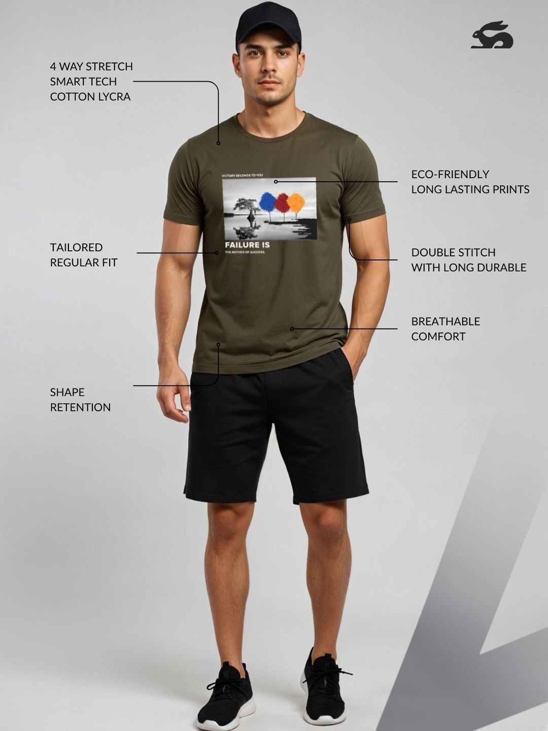 ADRO Men Graphic Printed Regular Fit Round Neck Cotton T-shirt