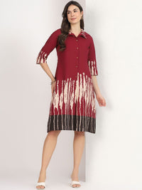 Mamicha Print Shirt Dress