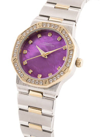 French Connection Women Embellished Dial & Stainless Steel Bracelet Style Straps Analogue Watch FCH13TM-P