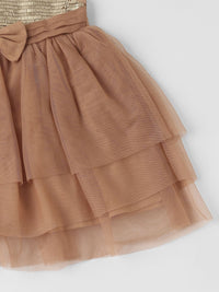 Nauti Nati Embellished Net Fit & Flare Dress