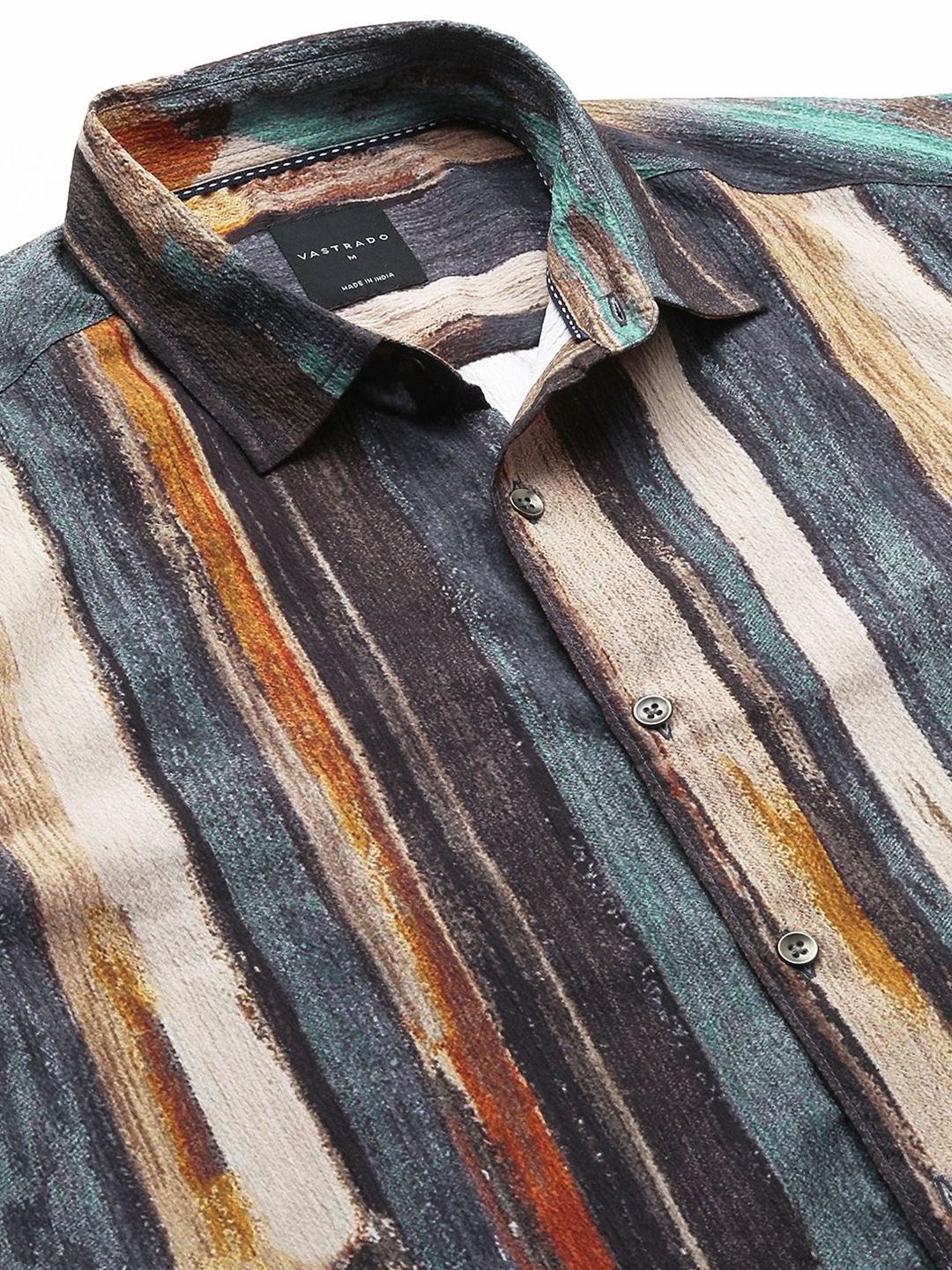 VASTRADO Men Classic Cutaway Collar Abstract Printed Slim Fit Casual Shirt
