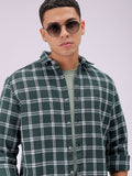 The Indian Garage Co Men Relaxed Fit Checked Textured Resortwear Shirt