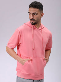 The Indian Garage Co Mens Polyester Oversized Solid Hooded Sweatshirts