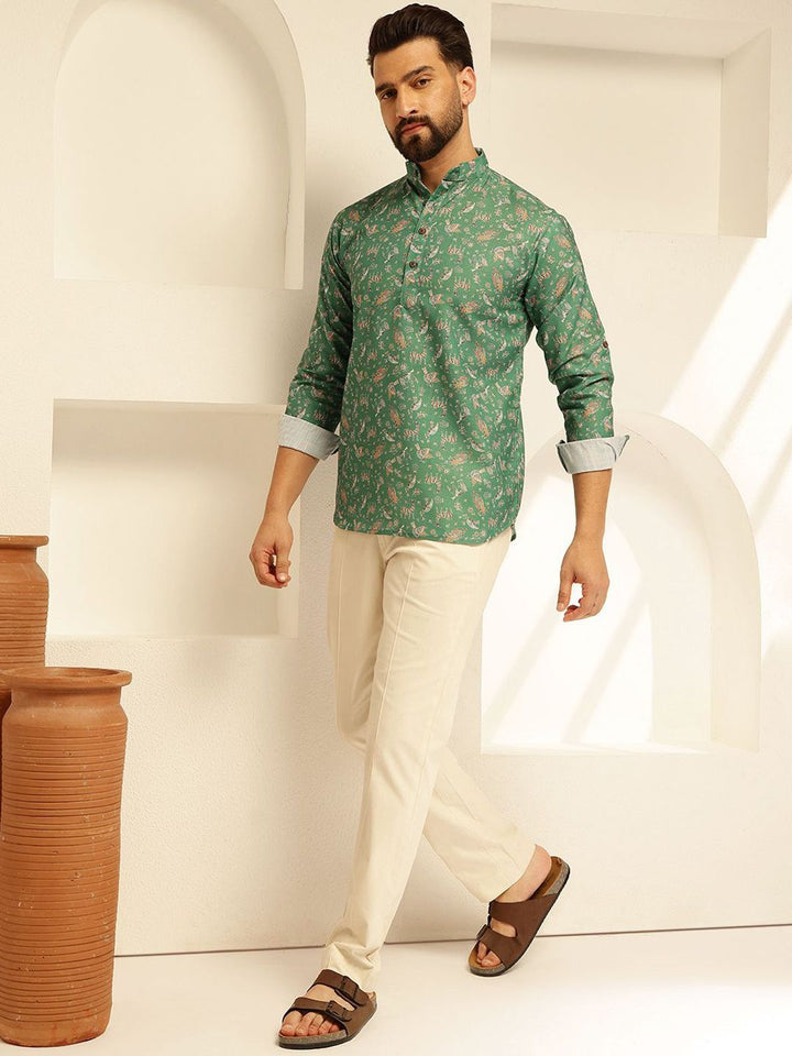 SOJANYA Animal Printed Cotton Straight Kurta