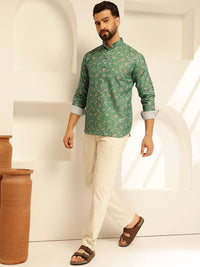 SOJANYA Animal Printed Cotton Straight Kurta