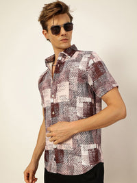 Thomas Scott Men Premium Slim Fit Opaque Printed Casual Shirt