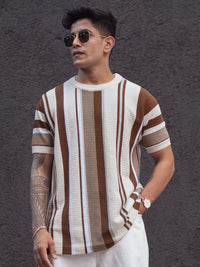 Powerlook Men Striped T-shirt
