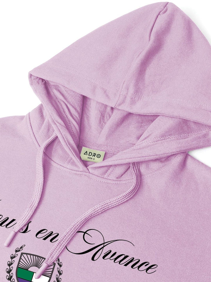 Adro Toujours en Avance 320 GSM Fleece Printed Graphic Hoodie