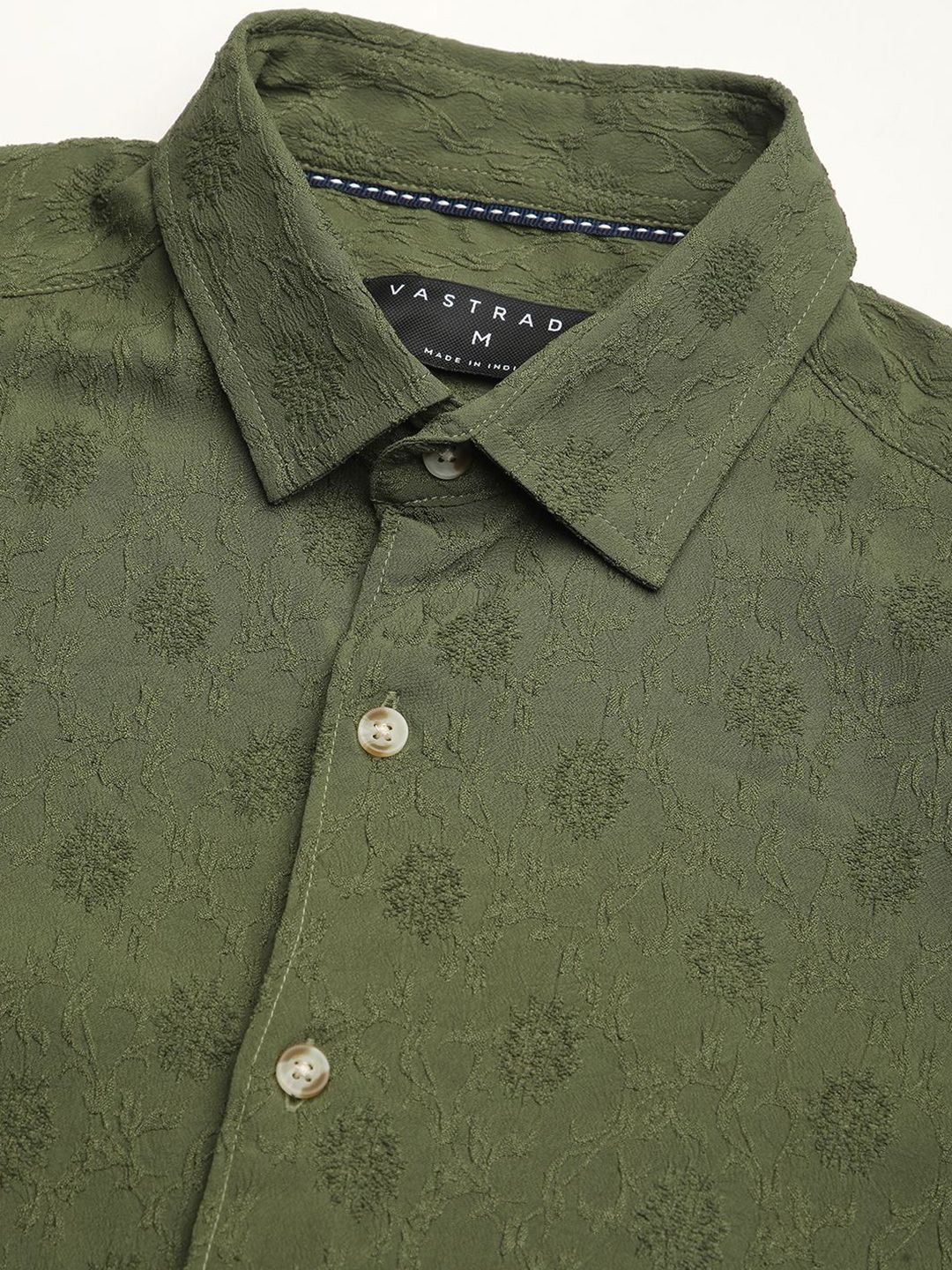 VASTRADO Men Classic Slim Fit Opaque Casual Shirt