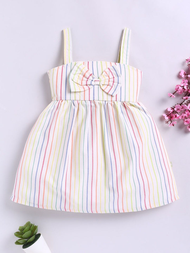 Moms Love Infant Girls Striped A-Line Dress