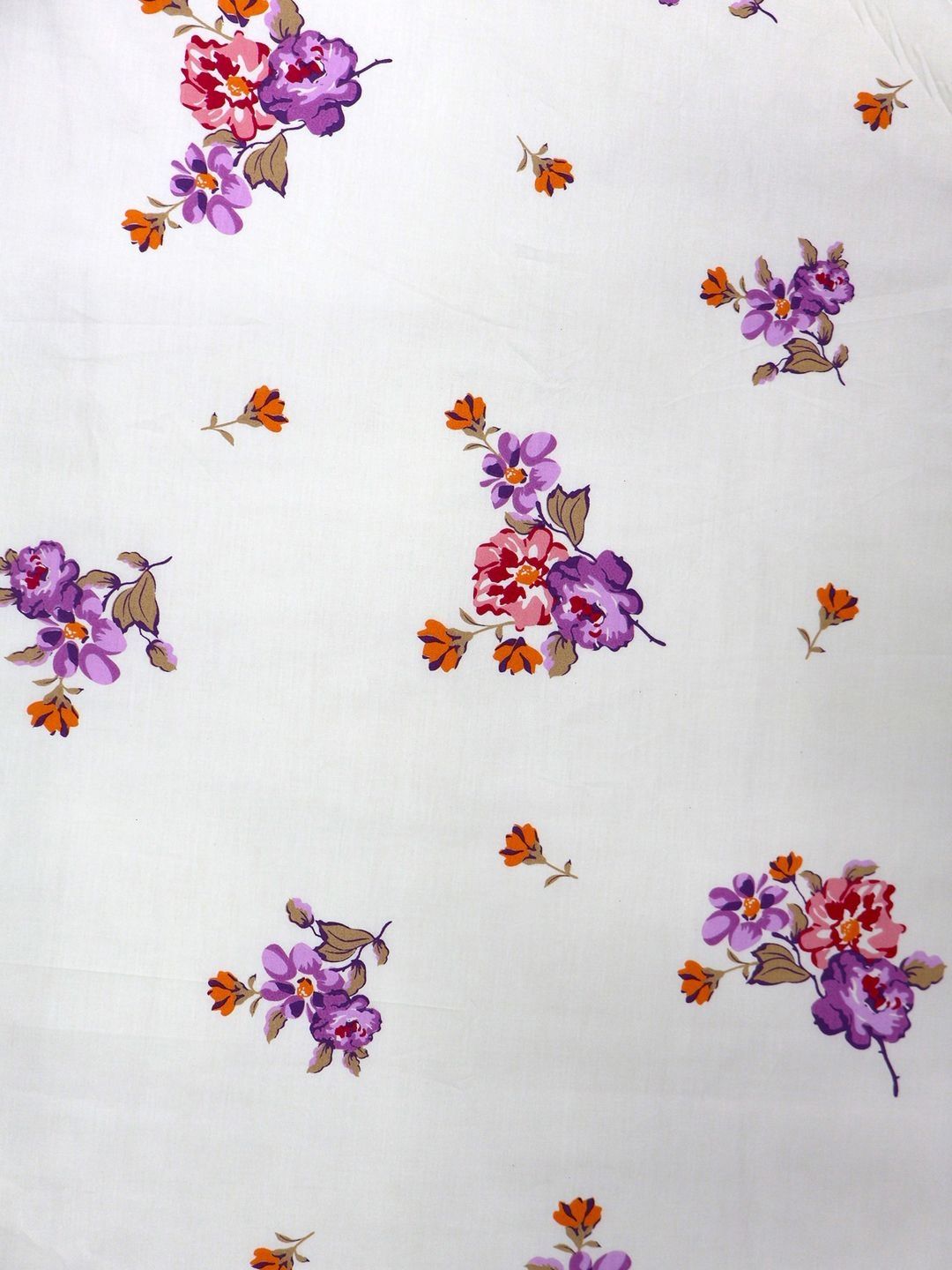 BOMBAY DYEING 525B Magenta Floral 164 TC Pure Cotton Queen Bedsheet Set