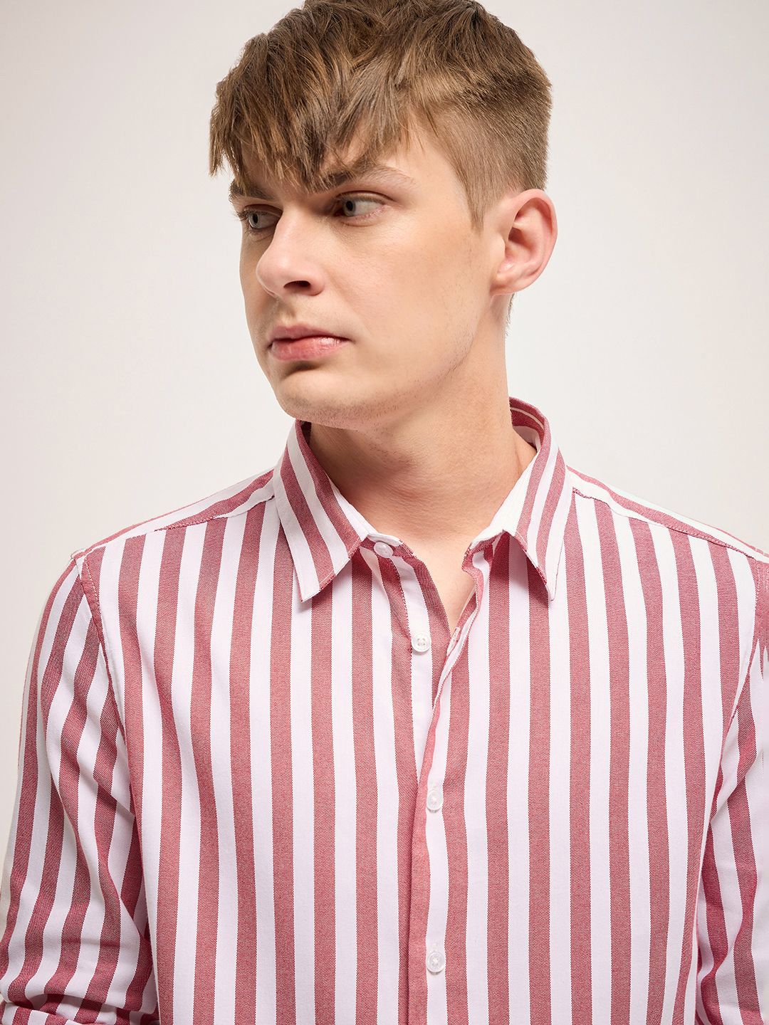 THE BEAR HOUSE Men Slim Fit Striped Casual Shirt