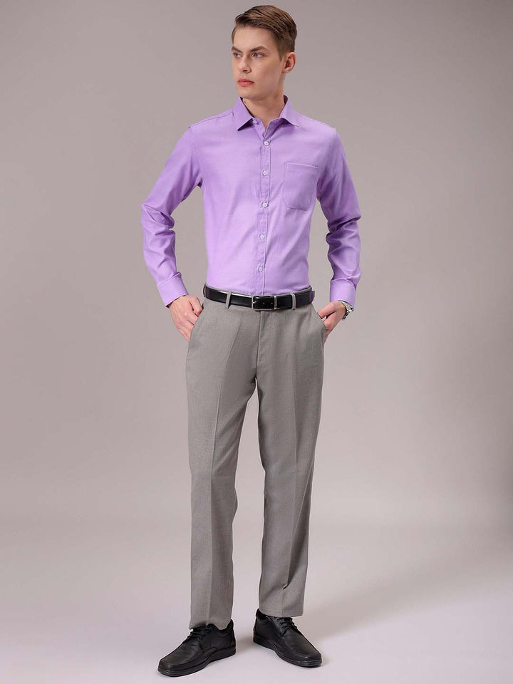 The Indian Garage Co. X Luxe Men Spread Collar Solid Slim Fit Formal Shirt