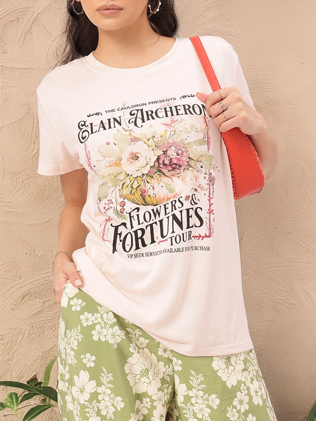 DressBerry Flower Fantasy Printed Relaxed Tee