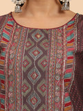 Mamicha Women Floral Embroidered Regular Pure Cotton Kurta with Palazzos & With Dupatta