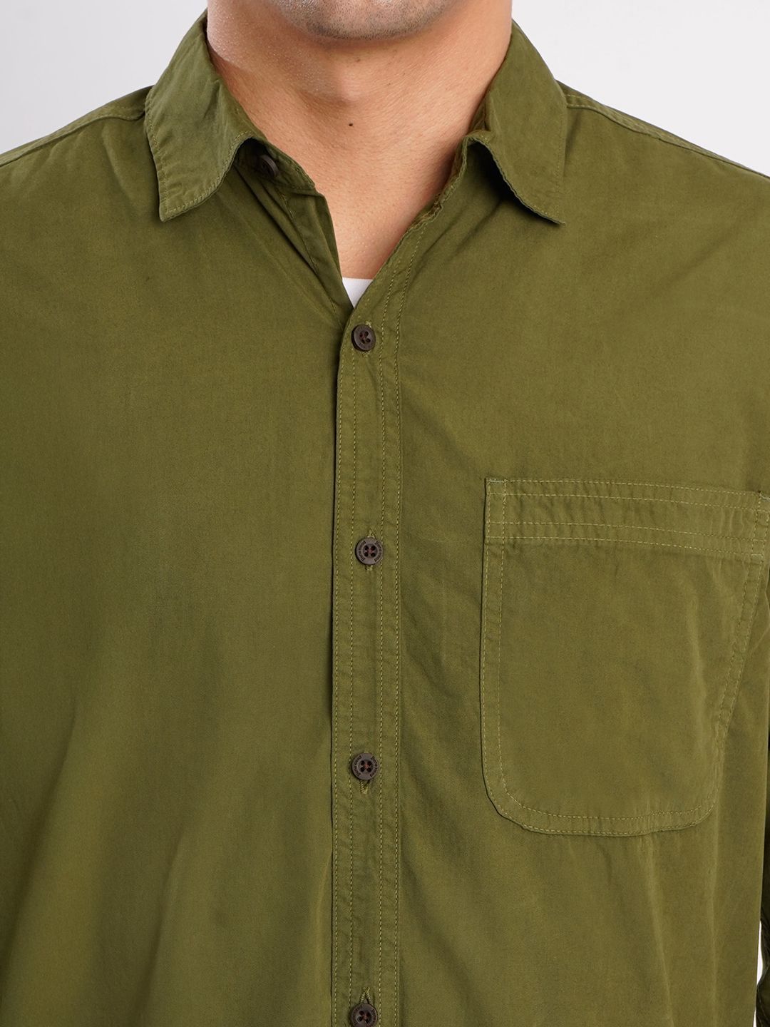 Bene Kleed Spread Collar Pure Cotton Shirt
