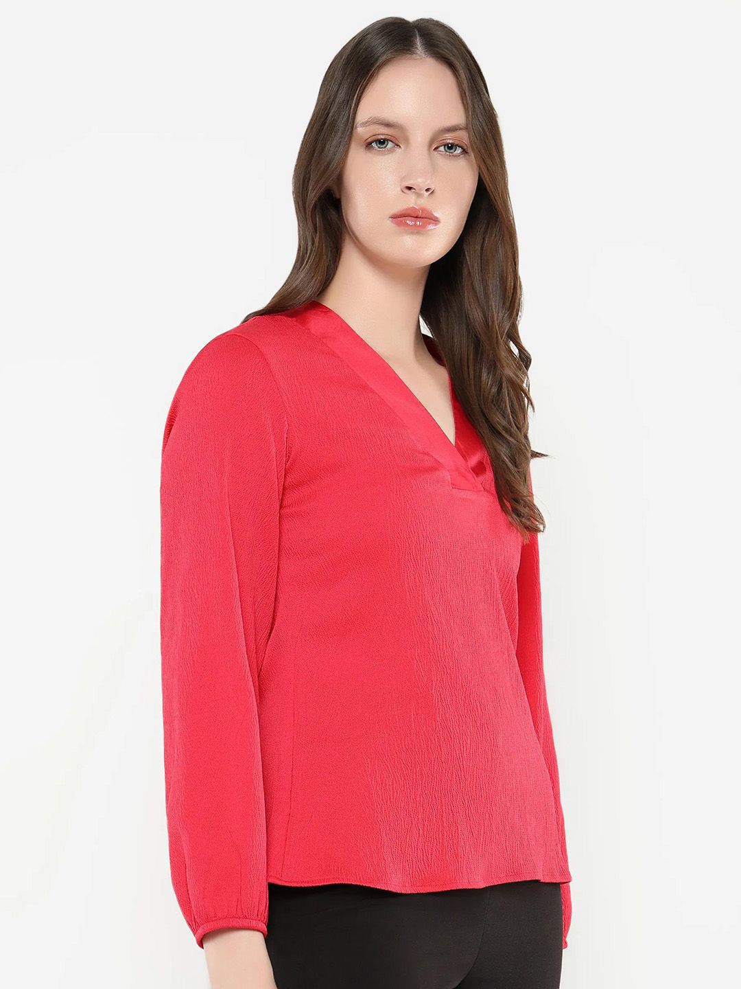 RAREISM Women Solid V-Neck Top