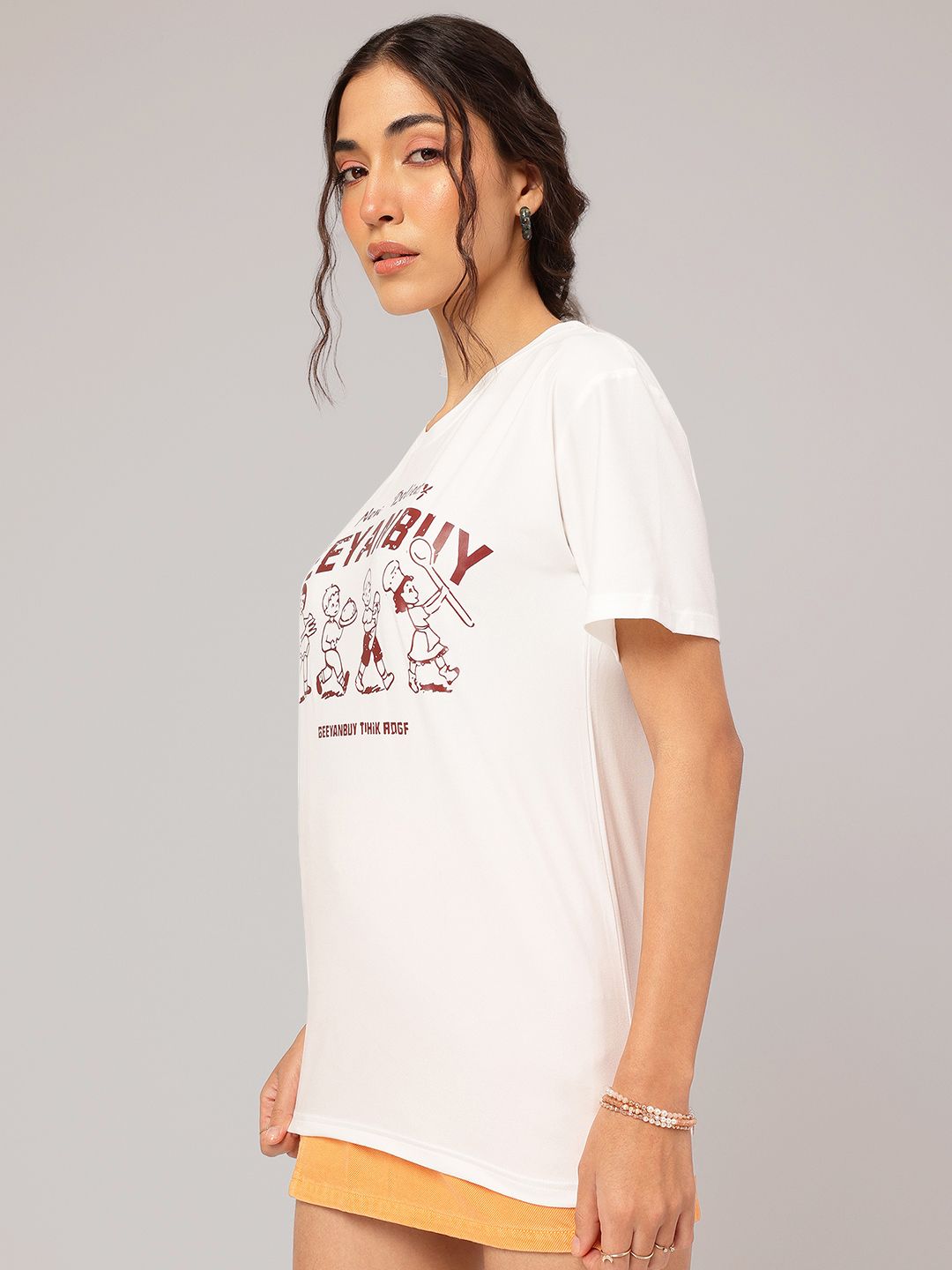 DressBerry Urban Comfort Quirky Cartoon Printed Tee