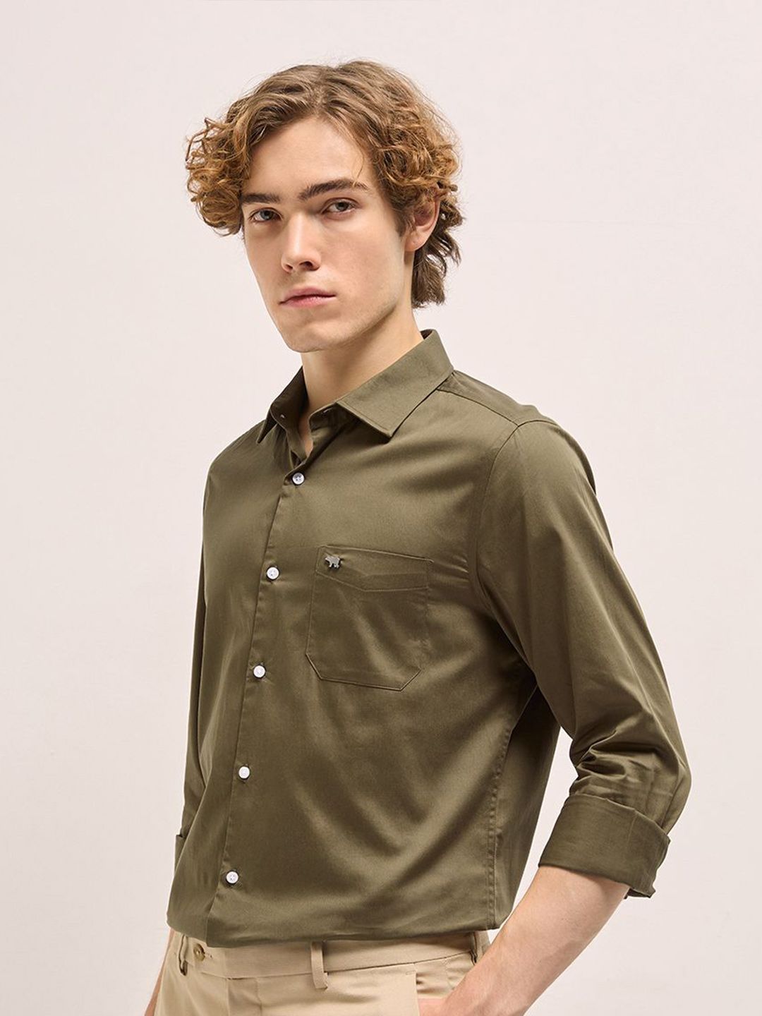 THE BEAR HOUSE Men Tailored Fit Cotton Formal Shirt