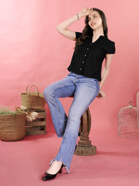 Anouk V-Neck Cotton Crop Top