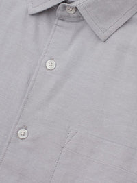 VASTRADO Men Classic Slim Fit Solid Cutaway Collar Cotton Casual Shirt