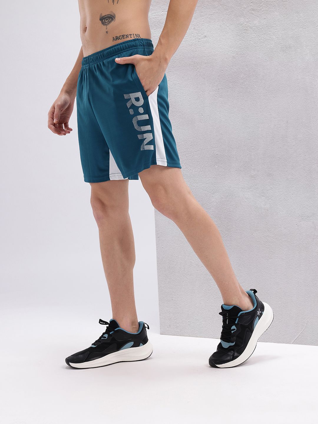 HRX by Hrithik Roshan Men Typography Print Rapid-Dry Running Shorts