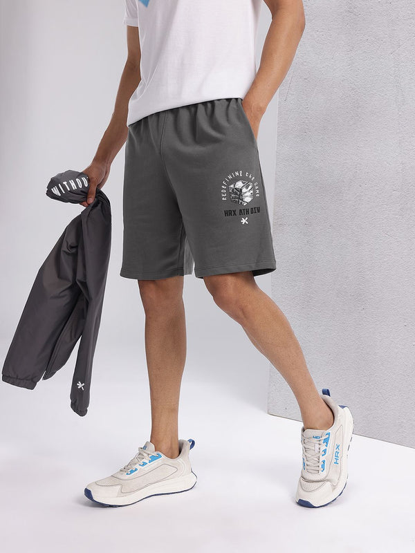 HRX by Hrithik Roshan Men Graphic Print Mid-Rise Lifestyle Shorts